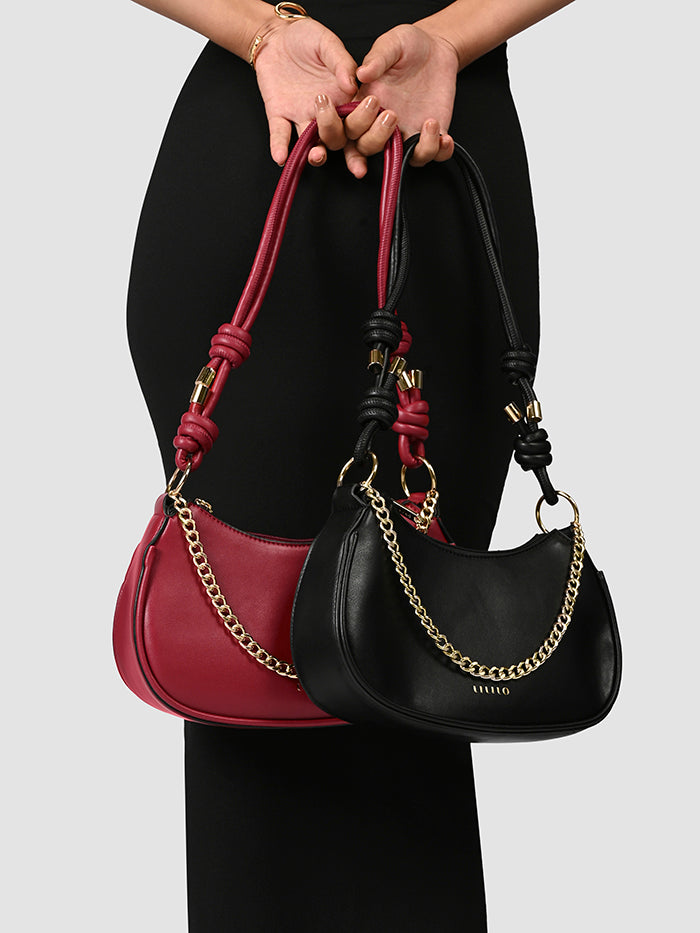 Tied Down Shoulder Bag