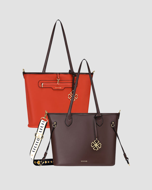 Two Faced Reversible Tote Bag - Zipper