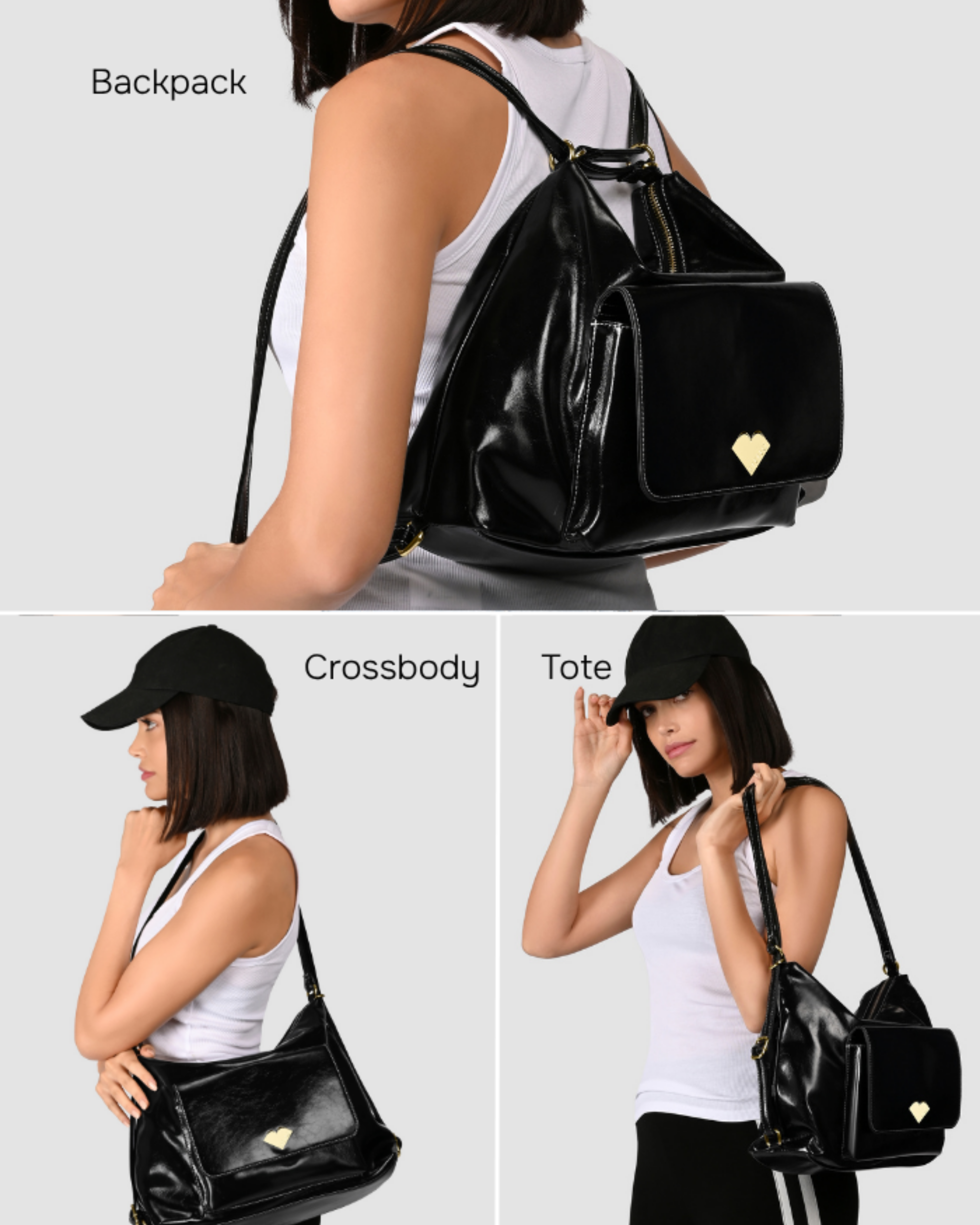 Threesome - 3 in 1 Tote, Backpack & Cross Body