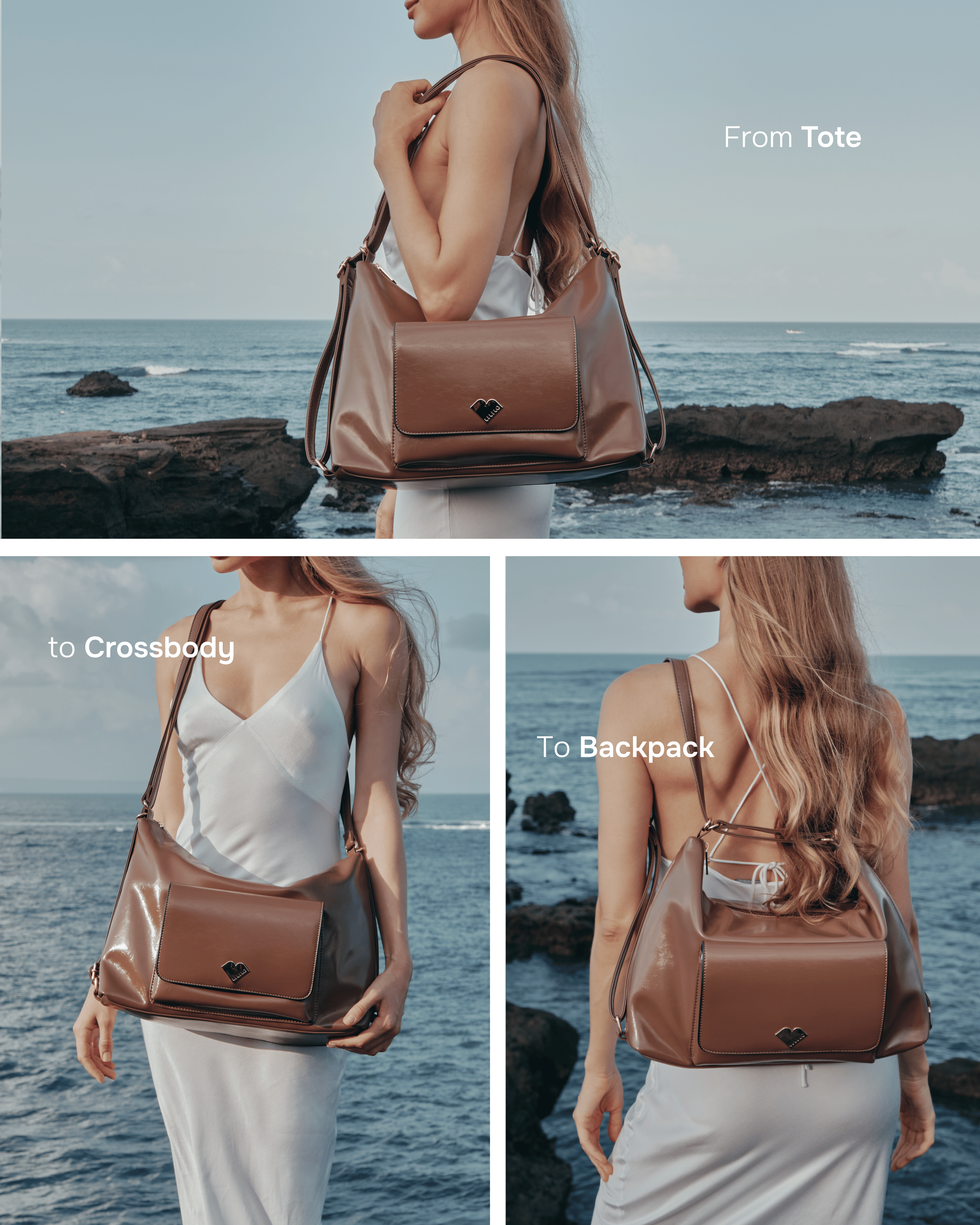 Threesome - 3 in 1 Tote, Backpack & Cross Body
