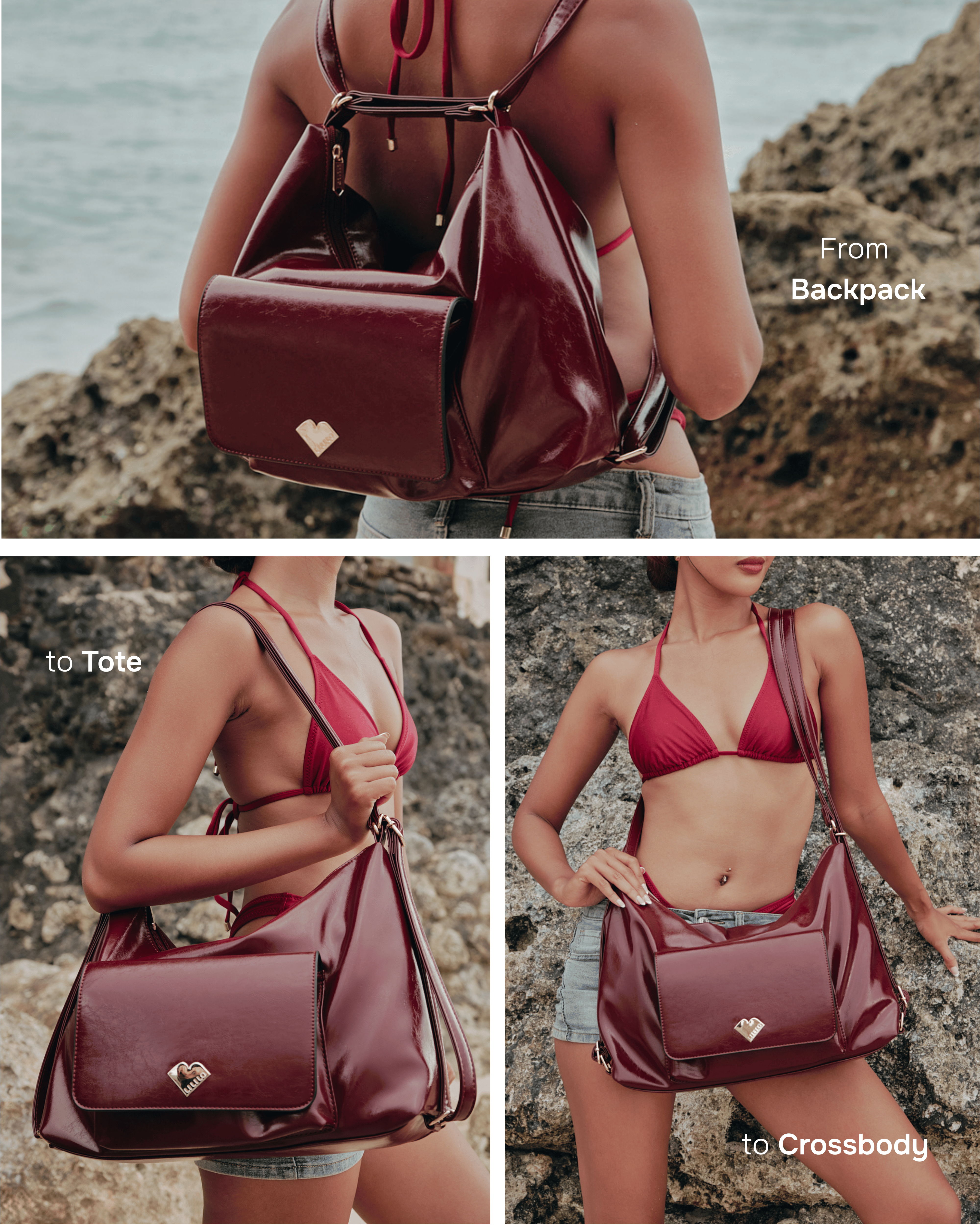 Threesome - 3 in 1 Tote, Backpack & Cross Body